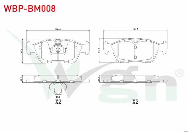 Fren Balata Ön BMW 3 Serisi (E36) 318 İ 1990-1998 / (E36) 320 İ 1990-1998 / 3 Serisi (E46) 316 İ 1998-2005 / (E46) 318 İ 1998-2005 / (E46) 320 D 1998-2005 / (E46) 325 İ 1998-2005 / (E46) 330 Cd 1998-2005