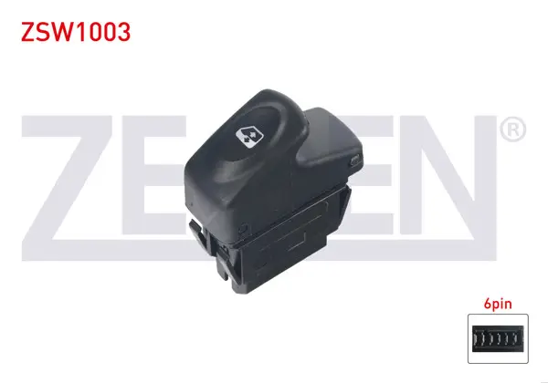 Cam Açma Anahtarı Tekli Turuncu Işık 6 Pin Renault Clio II-Kangoo 1998-2008