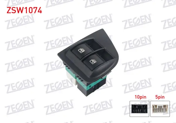 Cam Açma Anahtarı Çiftli Çerçeveli Turuncu Işık 10 Pin Fiat Doblo 2001-2010