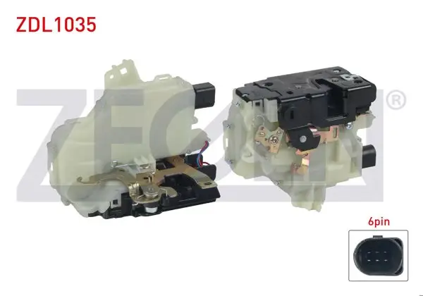 Kapı Kilidi Motorlu Sağ Arka 6 Pin Volkswagen Golf IV-Bora 1997-2005 / Jetta II 1982-1992 / Passat 1997-2001