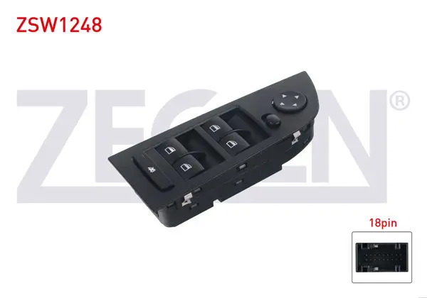Cam Açma Anahtar Grup Ayna Ayarlı 18 Pin Siyah BMW 3 Serisi (E90)-X1 (E84)-X5 (E70)-X6 (E71,E72) 2005 -