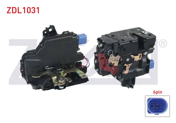 Kapı Kilidi Motorlu Sağ Arka 6 Pin Volkswagen Polo 2001-2012 / Skoda Fabia 1999-2007 / Seat Cordoba-Ibiza IV 2002-2009