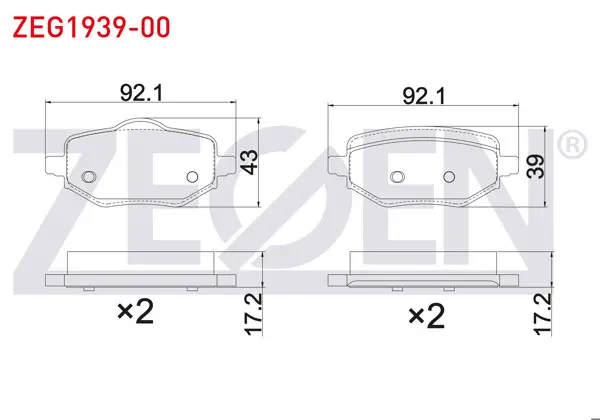 Fren Balatası Arka Peugeot 208 II-2008 II-Ds3 Crossback 1.2 Puretech-1.5 Bluehdı 2019-/ Opel Corsa F 1.2-1.5 D 2019-/ Citroen C4 X