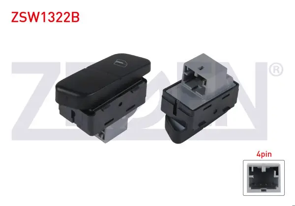 Cam Açma Anahtarı Sol Tekli 4 Pin Volkswagen Polo 2001-2012