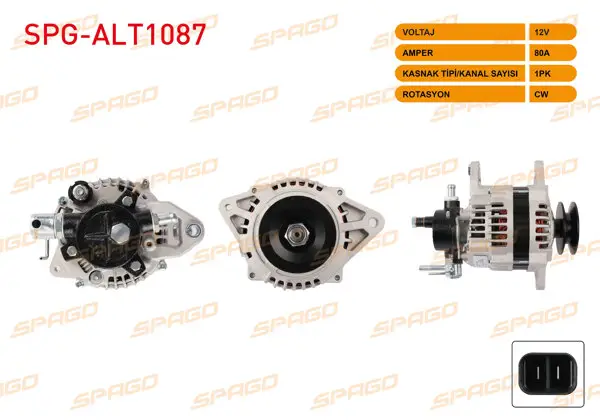 Alternatör 12V 80A 1Pk (Alt113) Isuzu D-Max 2.5 TD 3.0 TD 02-/ Pick Up 2.5 TD 02-(Vakum Pompalı)