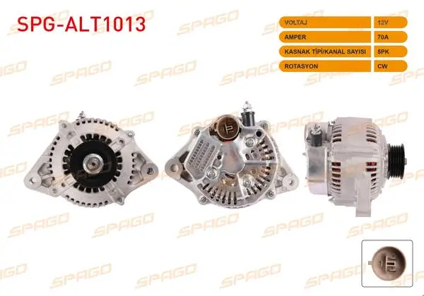 Alternatör 12V 70A 5Pk (Alt946) Toyota Corolla (E9) 1.6 87-93