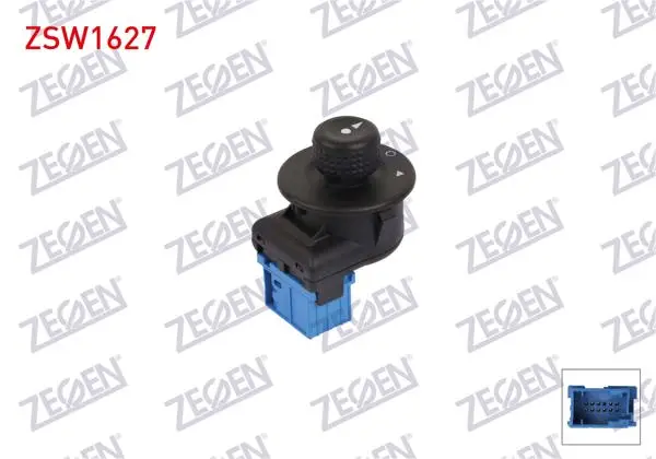 Ayna Ayar Düğmesi Mavi Soket 11 Pin Partner 2008-/ 1007 2005-/ Berlingo 2005 -