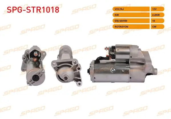 Marş Motoru 12V 2.2Kw 10 Dıs Cw (Str3454) Master II-Laguna II-Espace (2.2 2.5 DCI Araclar İçin)