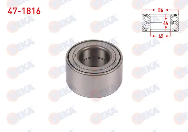On Tekerlek Rulmanı Sol-Sağ ABS li 45X86x44 Fiat Scudo 2007-/ Citroen Jumpy 2007-/ Spacetourer 2016-/ Peugeot Expert 2007-/ Traveller 2016-/ Opel Vivaro C 2019 -