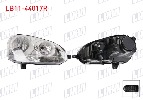 Far Sağ Icı Nikelaj Motorsuz 6 Pin Volkswagen Golf V / Jetta 2005 -
