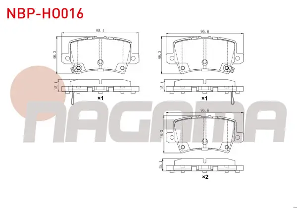 Fren Balata Arka Ikazlı Honda Civic VIII 1.4 2005-2012 / Honda Civic VIII 1.8 2005-2012