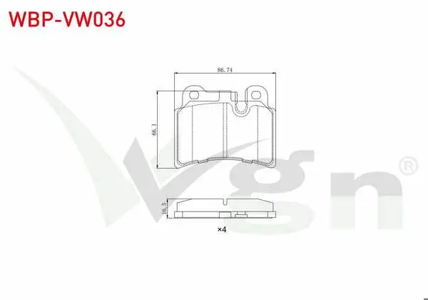 Fren Balata Arka Volkswagen Touareg (7La,7L6,7L7) 3.0 V6 TDI 2002-2010 / Touareg 3.2İ V6 2002-2010 / Touareg 5.0 V10 TDI 2002-2010