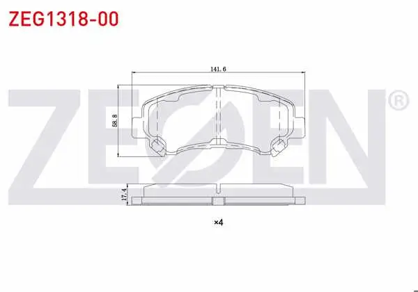 Fren Balata Ön Nissan Qashqai (J10) 1.5 DCI 2007-2014 / X-Traıl (T31) 2.0 DCI 2007-2013 / X-Traıl (T31) 2.0İ 2007-2013 / Qashqai (J10) 2.0 DCI 2007-2014 / Renault Koleos (Hy) 2.0 DCI 2008-2014