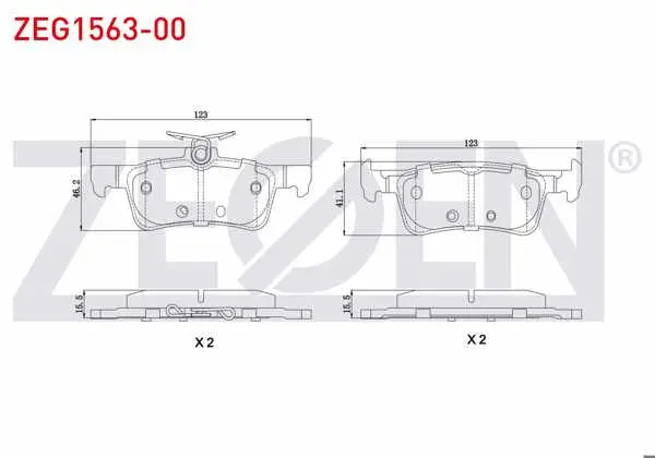 Fren Balata Arka Peugeot 308 II 1.6 HDI 2014-/ 308 II 1.6 Thp 2014-/ 308 II 1.2 VTI 2014 -