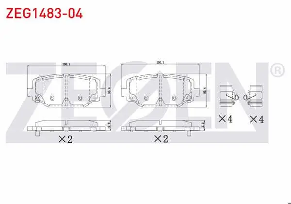 Fren Balata Arka Ikazlı Fiat Freemont (Jf) 2.0 Mjt 2011-/ Lancıa Voyager Mpv (Rt) 2.8 Crd 2011 -