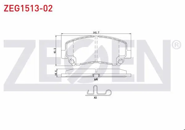 Fren Balata Ön Ikazlı Mazda Cx-5 (Ke,Gh) 2.0-2.2 D 4X4 2011-/ Jeep Cherokee (Kl) 2.0 Crd-3.2 V6 2014 -