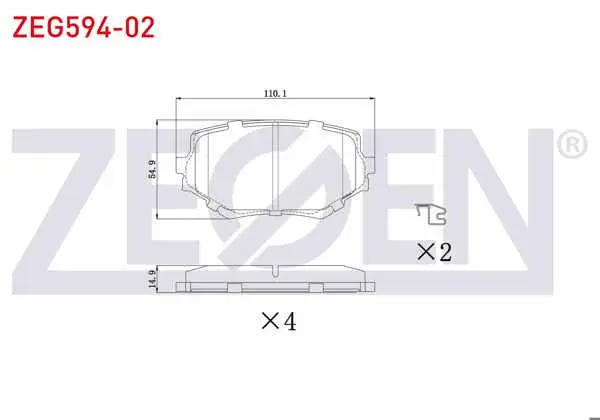 Fren Balata Ön Suzuki Vitara (Et,Ta) 1.6İ 16V 1988-1999 / Vitara (Et,Ta) 2.0 TD 1988-1999 / Vitara (Et,Ta) 2.0 HDI 1988-1999 / Vitara (Et,Ta) 2.5İ 1988-1999