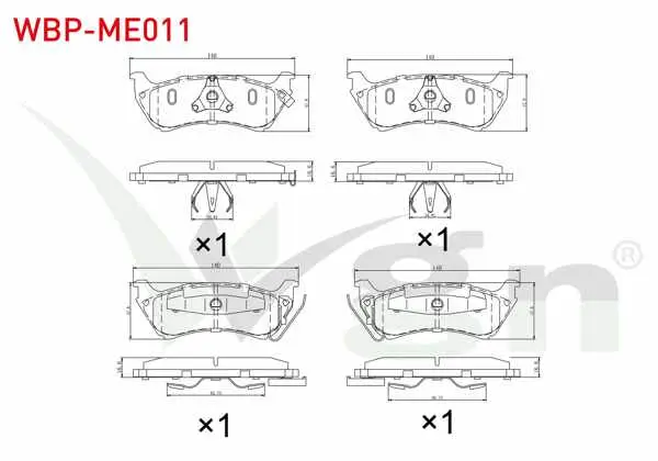 Fren Balata Arka Ikazlı Mercedes M Class (W163) Ml 320 1998-2005 / M Class (W163) Ml 270 CDI 1998-2005