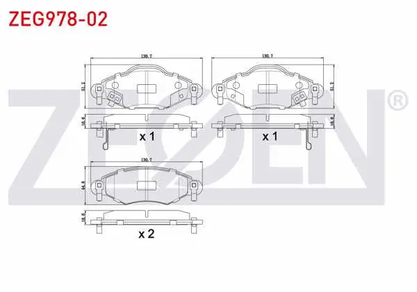 Fren Balata Ön Ikazlı Toyota Yaris 1.5 Vvt-I 1999-2005 / Yaris 1.4 D-4D 1999-2005 / Yaris Verso 1.3 Vvt-I 1999-2005 / Yaris Verso 1.4 D-4D 1999-2005 / Yaris Verso 1.5 Vvt-I 1999-2005