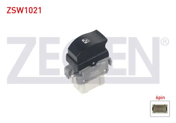Cam Açma Anahtarı Sağ Arka Gri Tekli Turuncu Işık 6 Pin Renault Megane II-Laguna II-Scenic II 2001-2009 / Espace IV 2002