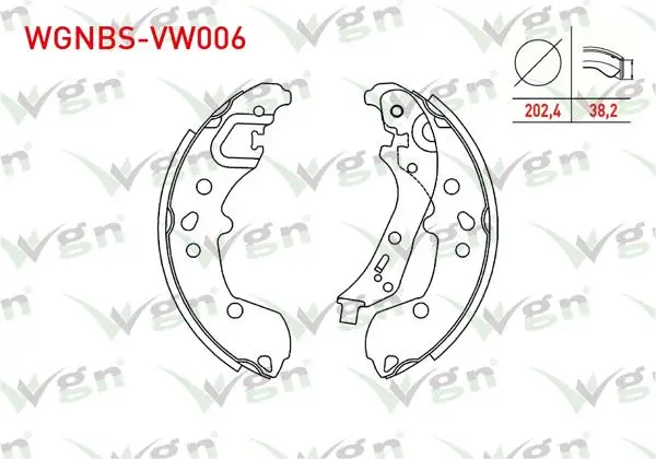 Fren Pabuç Balata Arka Levyelı 202,4X38,2mm Volkswagen Polo (Aw1) 2018-/ Seat Ibiza V (Kj1) 2017 -