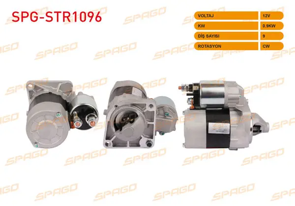 Marş Motoru 12V 0.9Kw 9 Dıs Cw (Str3262) Egea 15-20-Linea 07-17-Fiorino 14-24 (Benzinli Start-Stopsuz Araclar İçin)