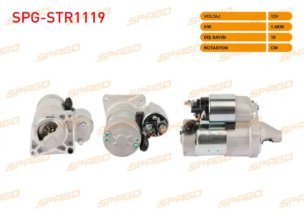 Marş Motoru 12V 1.4Kw 10 Dıs Cw (Str3068) Linea 07-17-Egea 16-20-Punto 05-15-Albea 05-12 (Benzinli Araclar İçin)