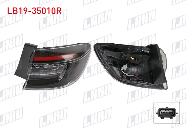 Stop Sağ Dış Ledlı Siyah Cızgılı Renault Clio V Faz 2 2024 -