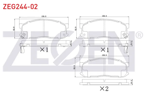 Fren Balata Ön Ikazlı Kia Besta 2.2 D 1993-2003 / Mazda E 2200 (Sr2) 2.2 D 1984-2004