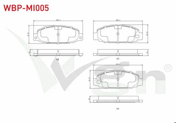 Fren Balata Ön Mitsubishi Canter Fuso Fe519 3.0 2006 -