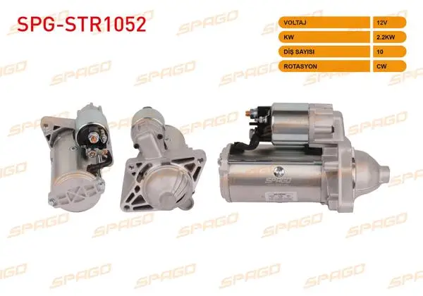 Marş Motoru 12V 2.2Kw 10 Dıs Cw (Str3074) Master III-Traffic II / Qashqai-X-Traıl (2.0 2.3 DCI Araclar İçin)
