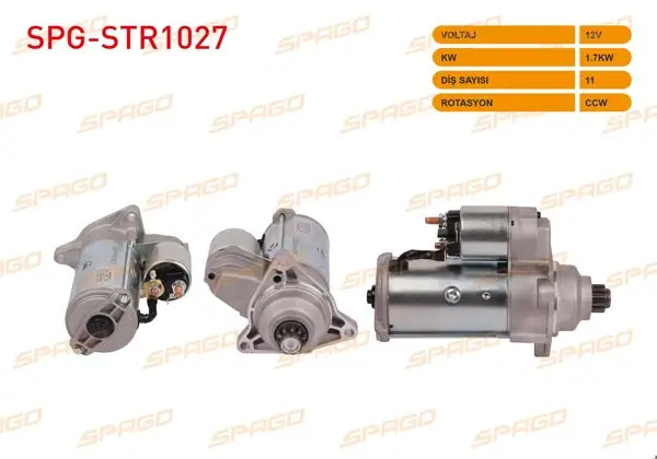 Marş Motoru (V Tipi) 12V 1.7Kw 11 Dıs Ccw (Str3100) VW Transporter T4 2.5 TDI 90-03