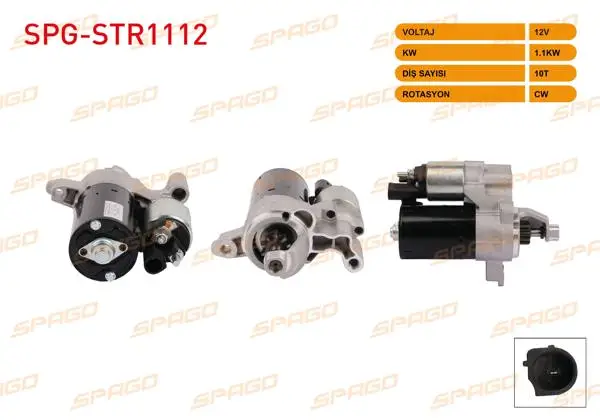 Marş Motoru 12V 1.1Kw 10 Dıs Cw A4 08-15-A5 07-17-A6 11-18 / Macan 14-18 (Benzinli Araclar İçin)