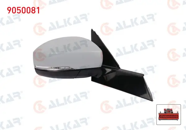 Dış Dikiz Aynası Sağ Elektrikli Isıtmalı Astarlı Otomatik Katlanır Sinyalli Alt Aydınlatmalı Hafızalı Led Sinyalli Kör Noktalı 16 Pin Land Rover Discovery V 2016 -