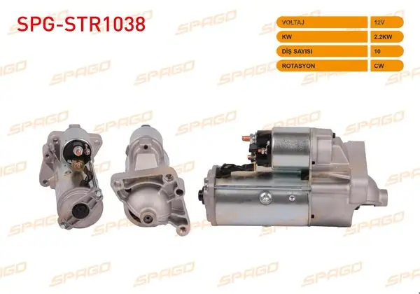 Marş Motoru 12V 2.2Kw 10 Dıs Cw (Str3087) Master 98-10-Laguna 01-07 / Movano 00-10 (2.2 2.5 DCI Araclar İçin)
