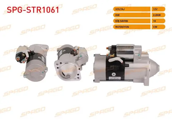 Marş Motoru 12V 2.2Kw 10 Dıs Cw (Str6048c) Hyundai H100 2.5 D 00-06 / Mitsubishi L200 L300 2.5 D 01 -