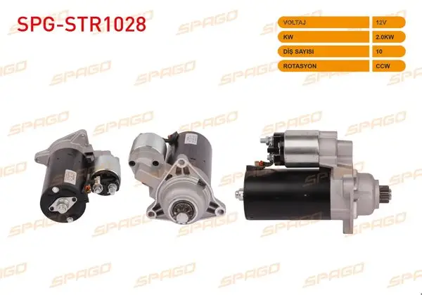 Marş Motoru (B Tipi) 12V 2.0Kw 10 Dıs Ccw (Str5031) VW Transporter T4 2.5 TDI 90-03