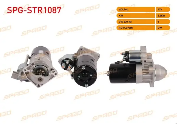 Marş Motoru (B Tipi) 12V 2.2Kw 9 Dıs Cw Boxer 96-06 / Jumper 99-06 / Ducato 94-06 (2.5 2.8 HDI Araclar İçin)