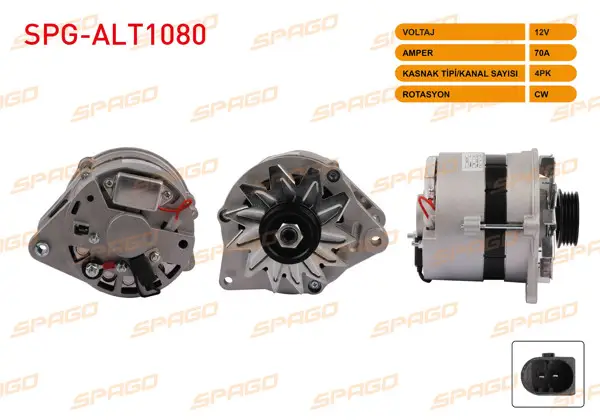 Alternatör 12V 70A 1Pk (Alt970) Favorit 1.3 92-97-Felicia 1.3 94-01