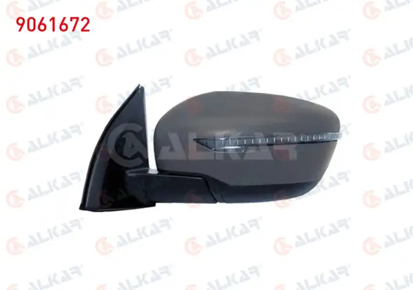 Dış Dikiz Aynası Sol Astarlı Katlanır Isıtmalı Elektrikli Siyah Led Sinyalli 9 Pin Nissan Qashqai 2013 -