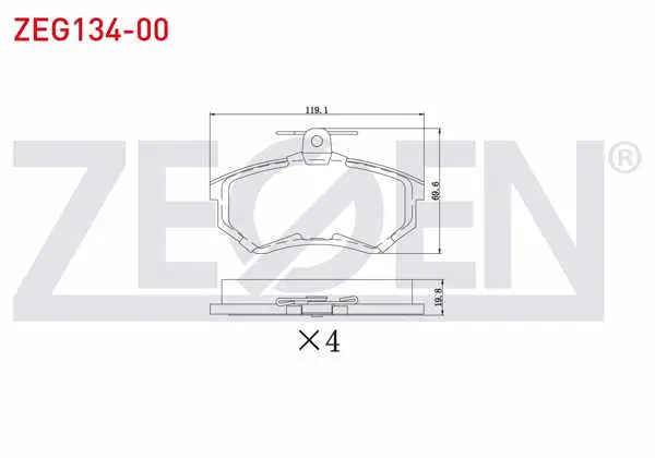 Fren Balata Ön Audi 80 2.0 1986-1991 / 100 1.8 1982-1990 / Chery Alıa 2006-2013 / Tıggo 2006-2014 / VW Caddy II 1995-2004 / Passat B3-B4 1988-1996 / Seat Toledo 1993-1999 / Inca 1995-2003