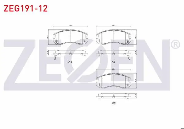 Fren Balata Ön Subaru Impreza (Gc) 1.6İ 1992-2000 / Impreza (Gc) 1.8İ 1992-2000 / Legacy III (Be,Bh) 2.0İ 1998-2003
