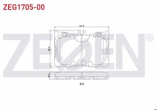 Fren Balata Ön Mercedes Glc (X253) 250 2015-/ E Serisi (W213) E 300 2016-/ E Serisi (W213) E 350 2016-/ E Serisi (W213) E 350 2016 -