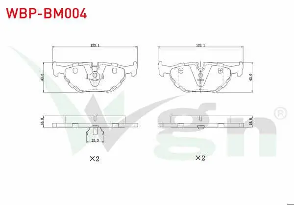Fren Balata Arka BMW 5 Serisi (E34) 518 İ 1987-1995 / (E34) 520 İ 1987-1995 / (E34) 525 İ 1987-1995 / (E34) 530 İ V8 1987-1995 / 3 Serisi (E36) 320 İ 1990-1998