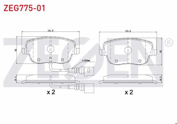 Fren Balata Ön Fişli VW Polo 1.4İ 16V 2001-2012 / 1.4 TDI 2001-2012 / 1.9 TDI 2001-2012 / 1.6İ 16V 2001-2012 / Skoda Fabia (6Y2) 1.4İ 1999-2007 / Fabia II 1.4 2006-2015 / Roomster (5J) 1.4 TDI 2006 -