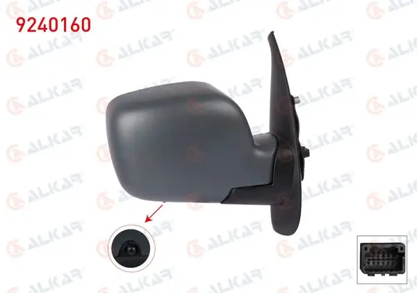 Dış Dikiz Aynası Sağ Elektrikli Isıtmalı Sensörlü (7 Pin) Renault Kangoo 2008-2012