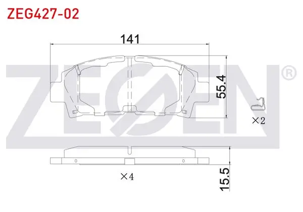 Fren Balata Ön Ikazlı Toyota Avensis 1.6 Vvt-I-1.8 16V-2.0 Vvt-I-2.0 D-4D 1999-2003 / Carina E 2.0İ-2.0 D 1992-1997 / Celıca 2.0 1993-1999