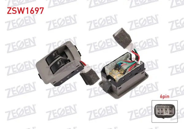 Cam Açma Anahtarı Çiftli 6 Pin Kia Bongo 1997-2003