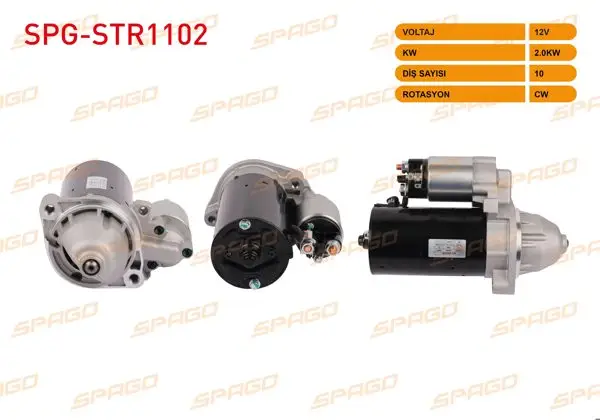 Marş Motoru 12V 2Kw 10 Dıs Cw (Str3105) C (W202 W203)-E (W210 W211)-Sprinter 96-06 (Dizel Araclar İçin)