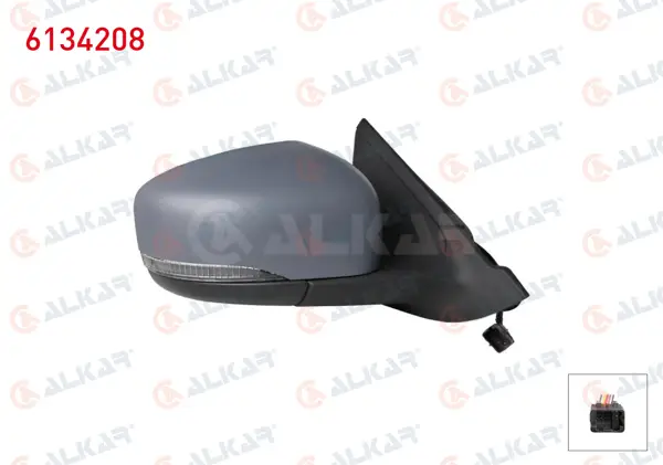 Dış Dikiz Aynası Sağ Astarlı Elektrikli Sinyalli Sıcaklık Sensörlü 7 Pin Dacia Sprıng 2020 -